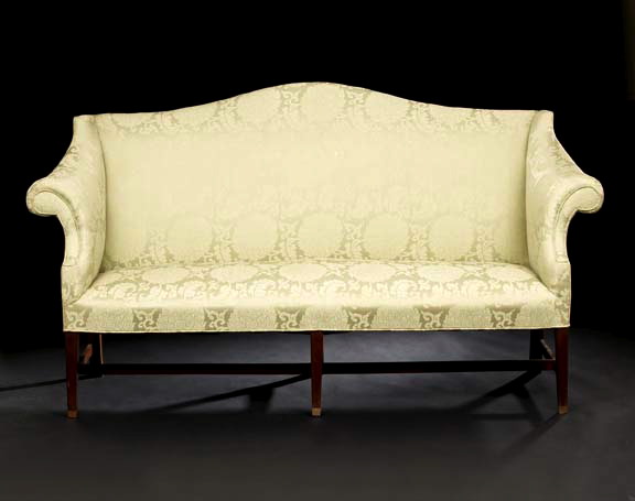 Appraisal: George III-Style Mahogany Sofa late th century the padded and