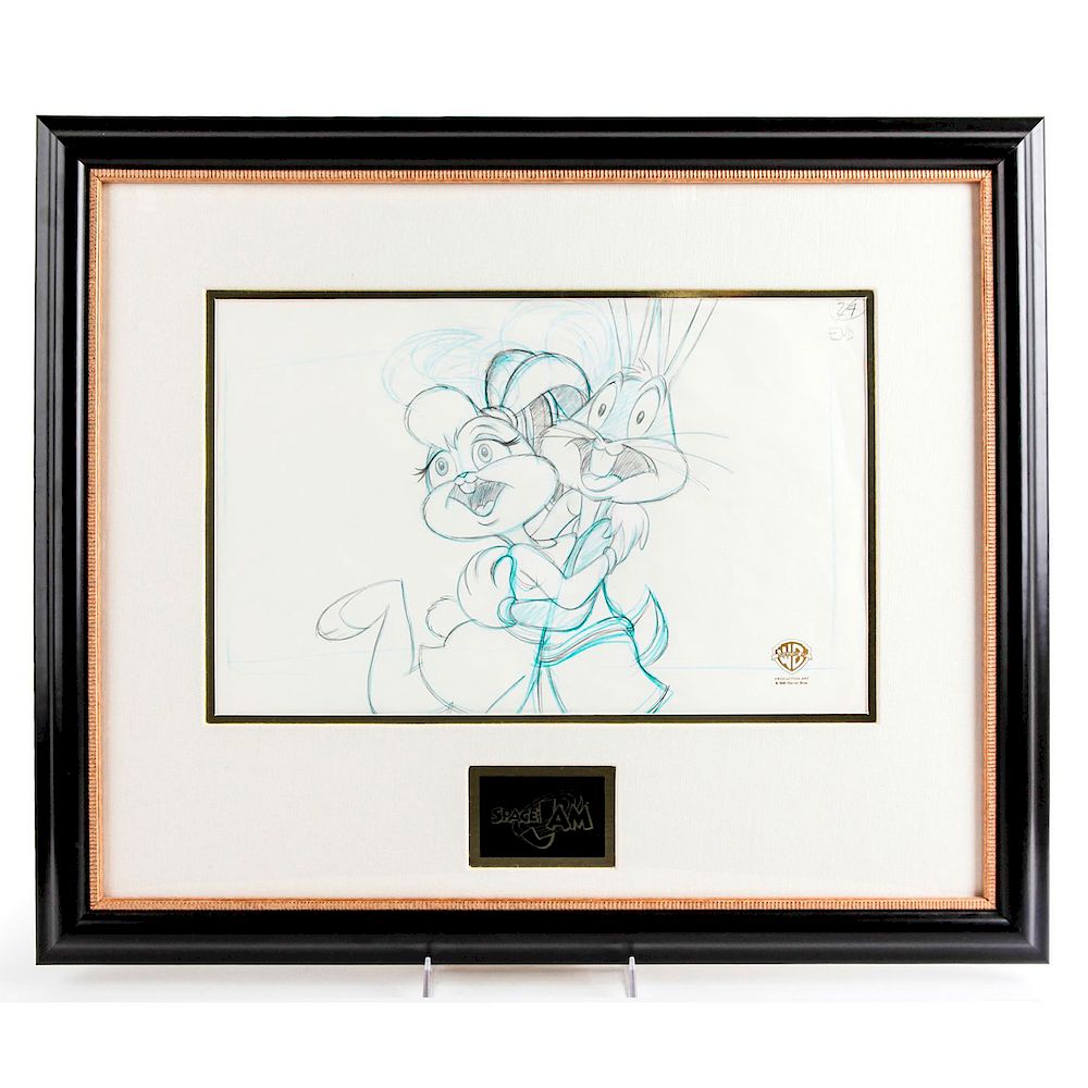 Appraisal: WARNER BROS SPACE JAM PRODUCTION ART SKETCH Hand drawn sketch