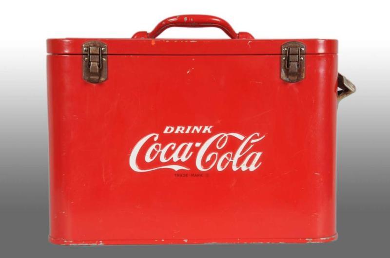 Appraisal: Coca-Cola Stainless Steel Lined Airline Cooler Description s to s