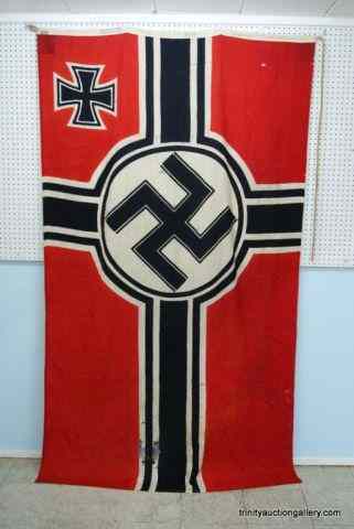 Appraisal: Authentic WWII German Nazi Third Reich Flag LargeThis is an