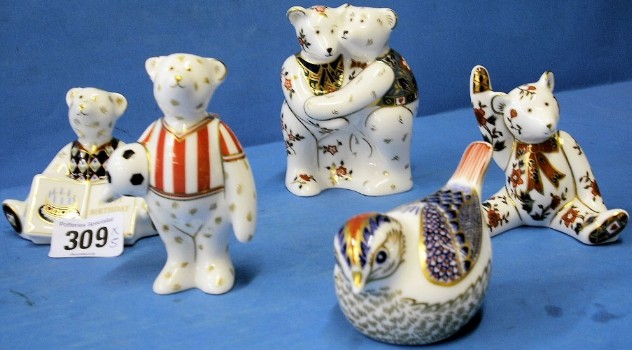 Appraisal: Royal Crown Derby Imari Teddy Bears Happy Birthday Bears Dancing