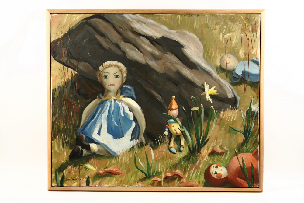 Appraisal: STEPHEN ETNIER ME - - 'Stephanie's Dolls' oil on canvas