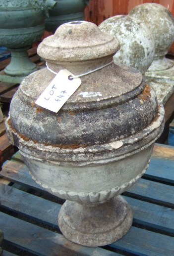 Appraisal: A George III stone finial of globular form with semi