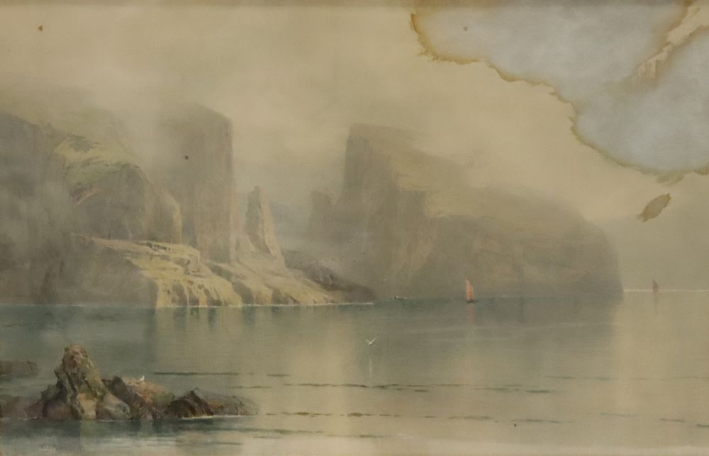 Appraisal: WILLIAM TROST RICHARDS AMERICAN - Watercolor Scalda Ness Shetland Signed