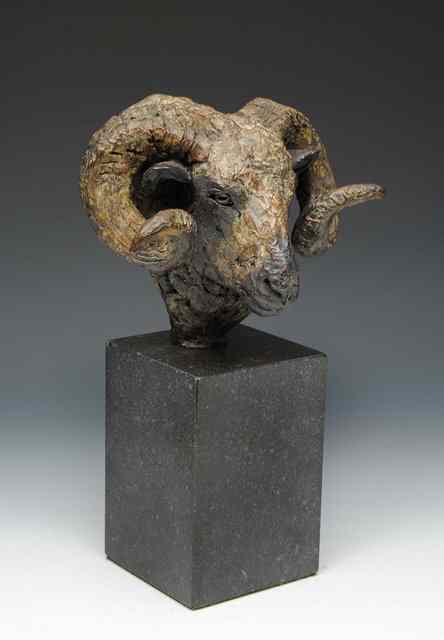 Appraisal: Hamish Mackie British b Jacob ram's head signed dated and