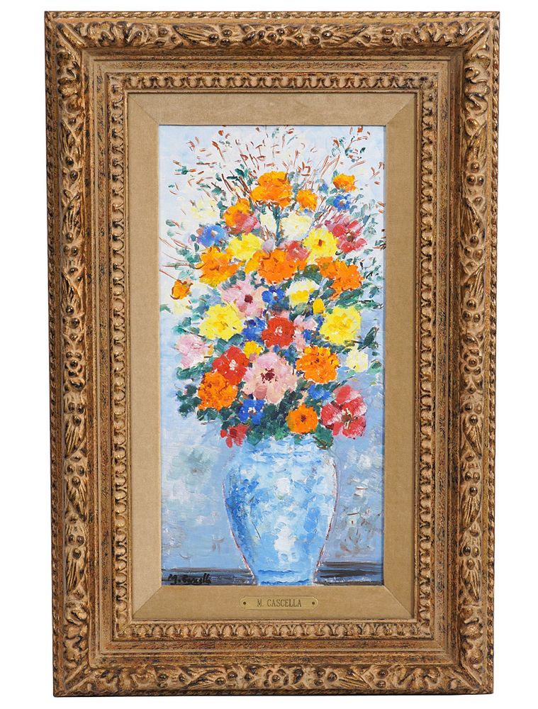 Appraisal: Michele Cascella 'Bouquet with Chinese Vase' O B Michele Cascella