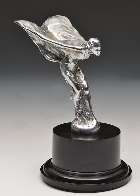 Appraisal: ROLLS-ROYCE a chromium-plated brass radiator mascot marked 'Reg U S