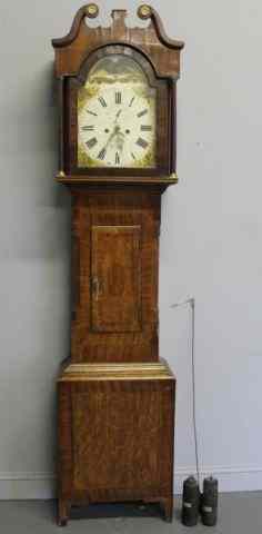 Appraisal: Antique Tall Case Clock With eagle decorated face From a