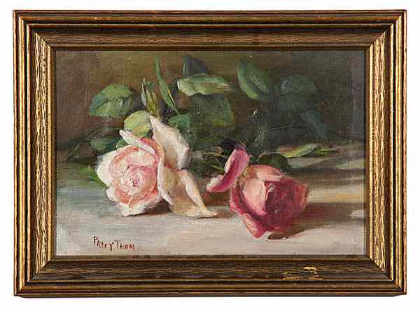 Appraisal: Still Life of Two Roses by Patty Thum Patty Thum