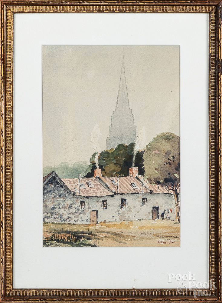 Appraisal: William James Dow two watercolors William James Dow American -