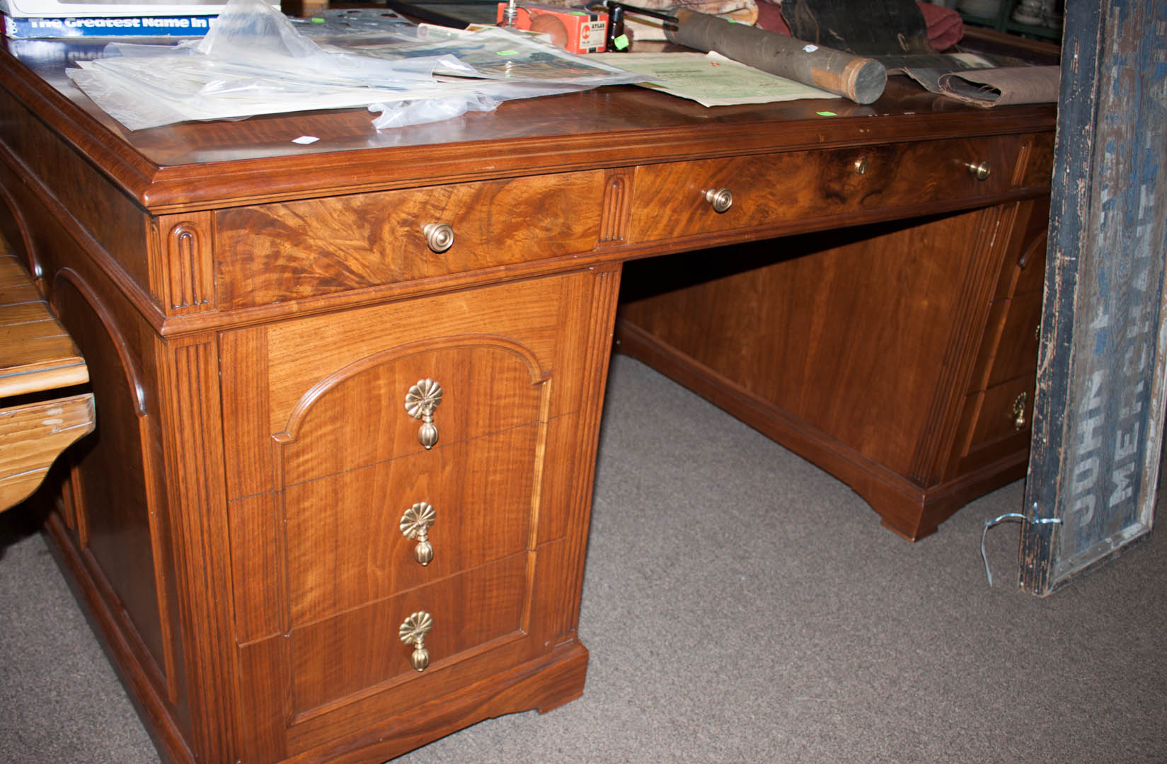 Appraisal: Walnut office desk