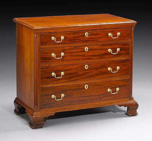 Appraisal: A Chippendale mahogany chest of drawers Philadelphia last quarter th