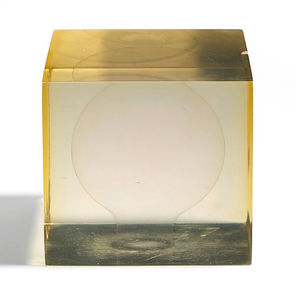 Appraisal: Peter Alexander American born Untitled Cube Sphere cast polyester resin