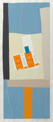 Appraisal: Robert Motherwell American - Harvest with Orange Stripe Lithograph and