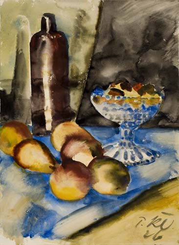 Appraisal: PAUL KLEINSCHMIDT Stilleben Watercolor and gouache on cream wove paper