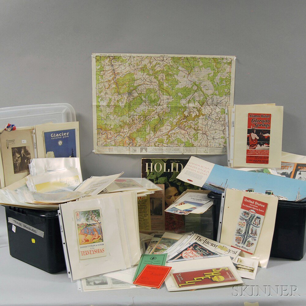 Appraisal: Large Group of Travel Ephemera mostly late th to mid-