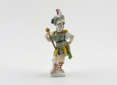 Appraisal: A Meissen figure of a centurion resting one hand on