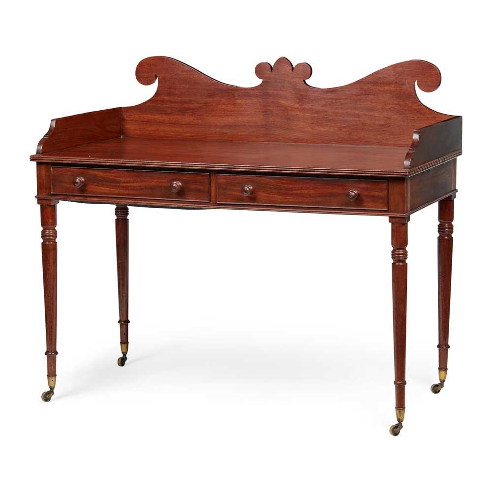 Appraisal: REGENCY MAHOGANY DRESSING TABLE EARLY TH CENTURY the top with