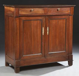 Appraisal: French Louis Philippe Carved Walnut Sideboard c the rectangular two