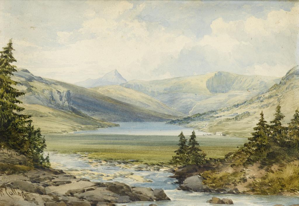 Appraisal: WILLIAM CALLOW RWS - MOUNTAINOUS LANDSCAPE signed pencil and watercolour