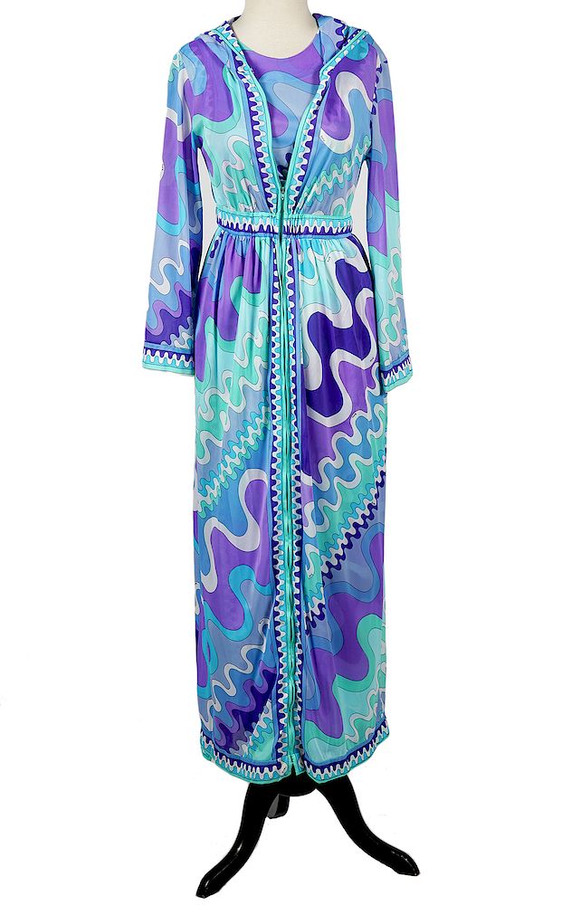 Appraisal: Emilio Pucci Vintage Nightgown Robe Size S Vintage Emilio Pucci