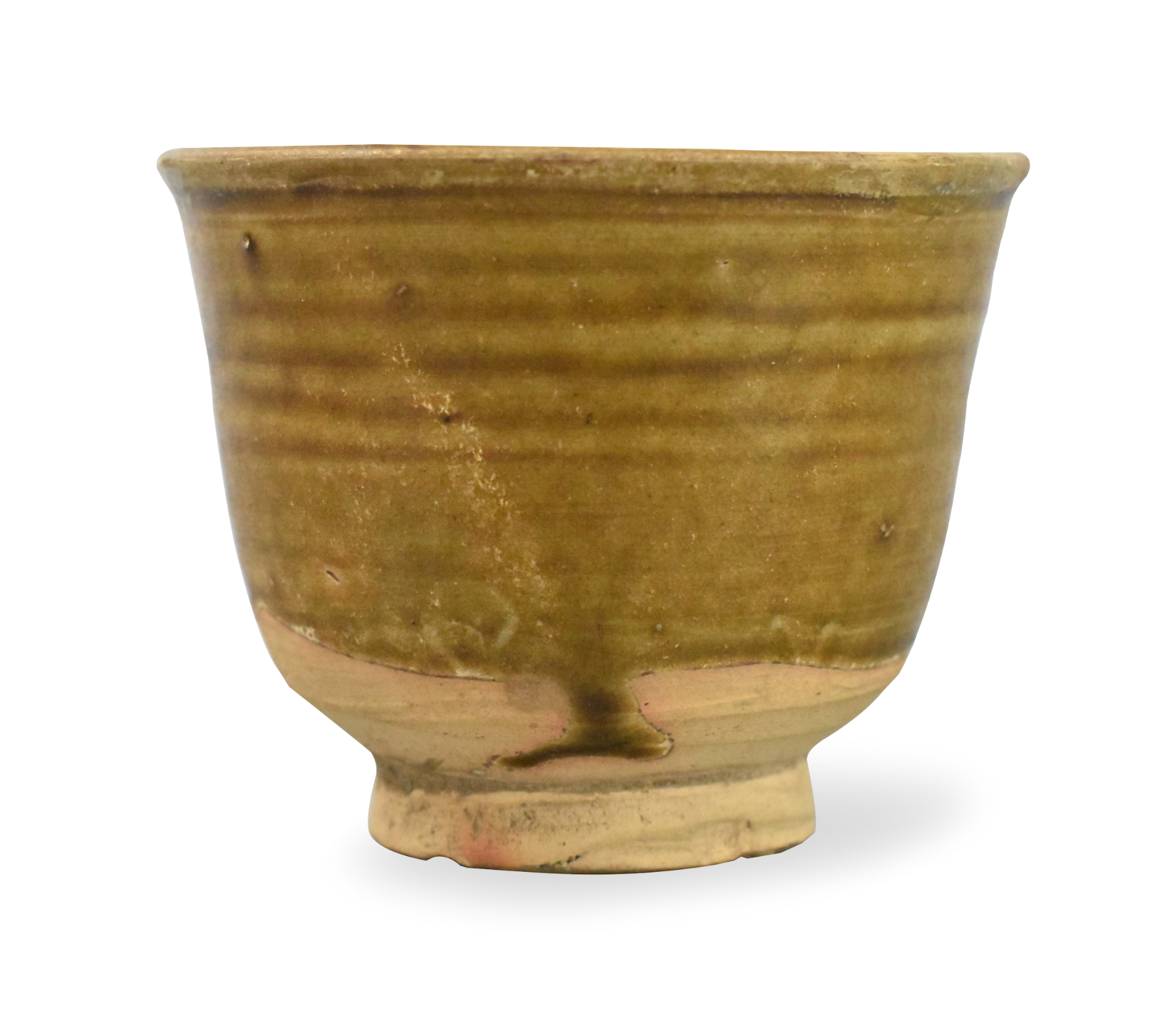 Appraisal: A Chinese green glazed cup dating from the Tang dynasty