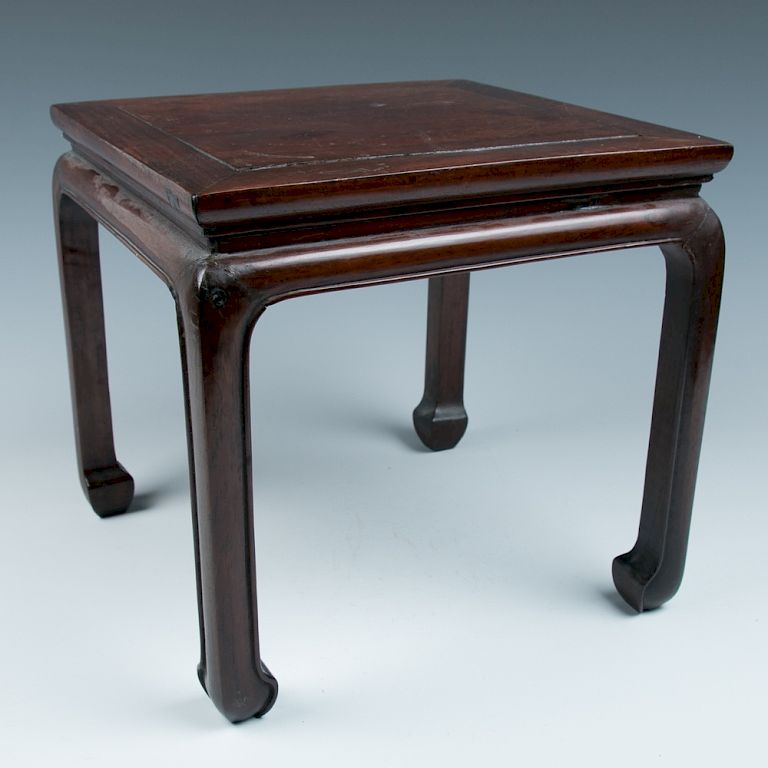 Appraisal: WOODEN STAND A stand with a square top features elegant