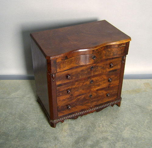 Appraisal: PA miniature Victorian mahogany chest of drawers h w