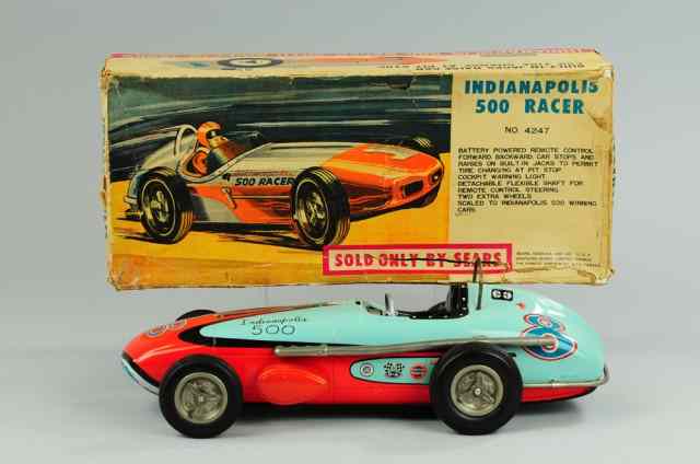 Appraisal: INDY RACE CAR BATTERY-OP TOY Japanese scarce example sold only