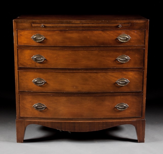 Appraisal: Charak Federal style mahogany chest of drawers mid- th century