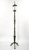 Appraisal: FLOOR LAMP - Circa hand wrought floor lamp three light