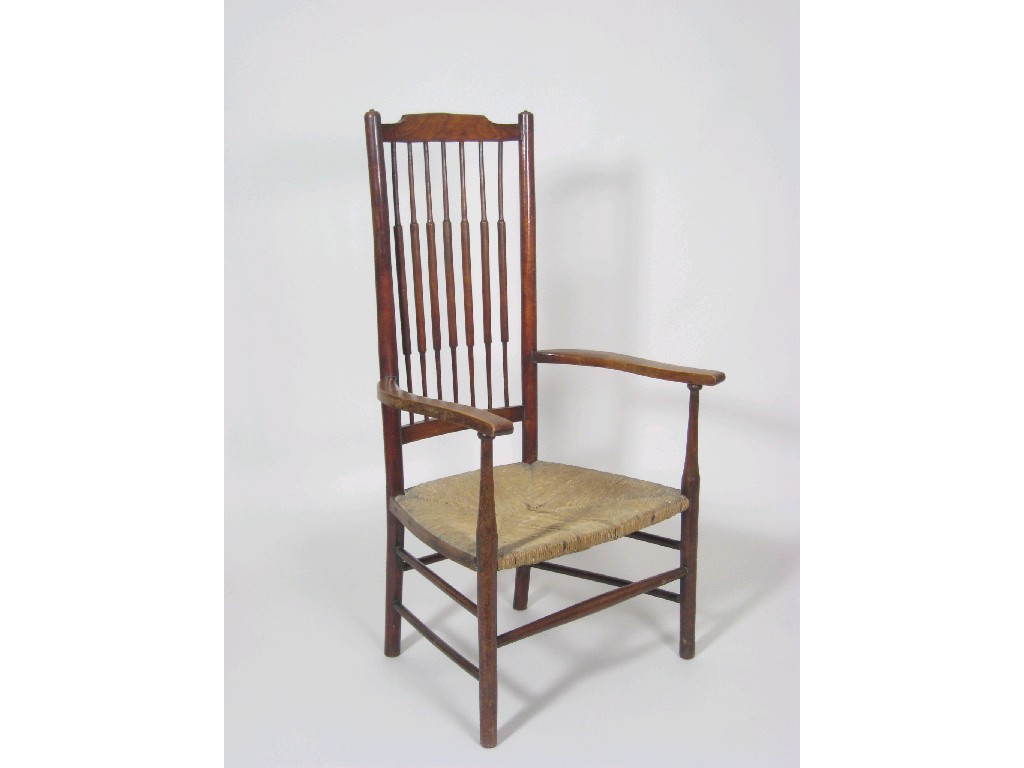 Appraisal: A Clissett style Arts and Crafts Nursing Chair with wicker