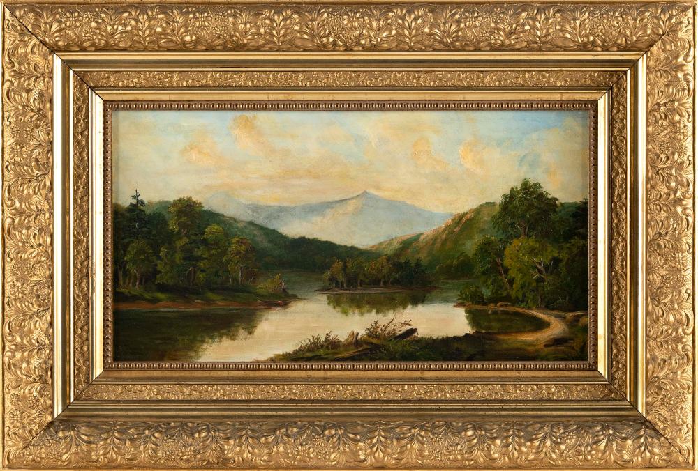 Appraisal: AMERICAN SCHOOL TH CENTURY A MOUNTAIN POND OIL ON ACADEMY