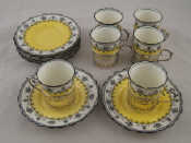 Appraisal: A set of six demi-tasse coffee cups and saucers by