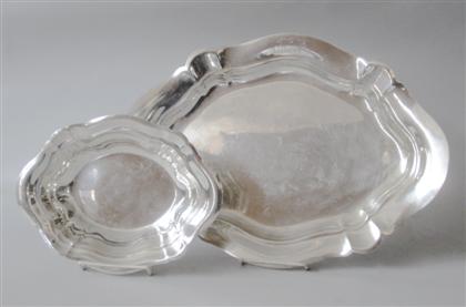 Appraisal: Sterling silver tray and a sterling silver vegetable dish reed