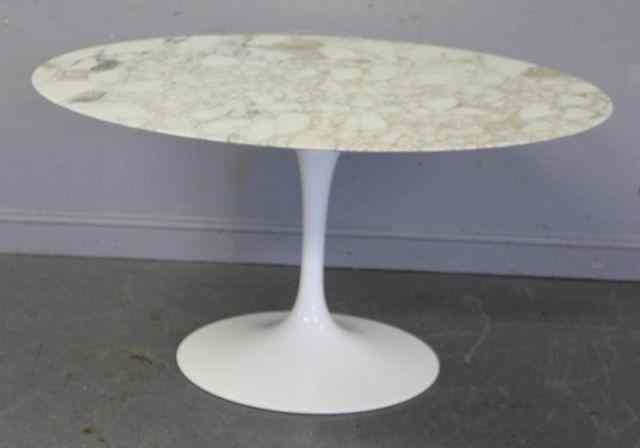 Appraisal: Ero Saarinen Marbletop Table By Knoll With metal tag on