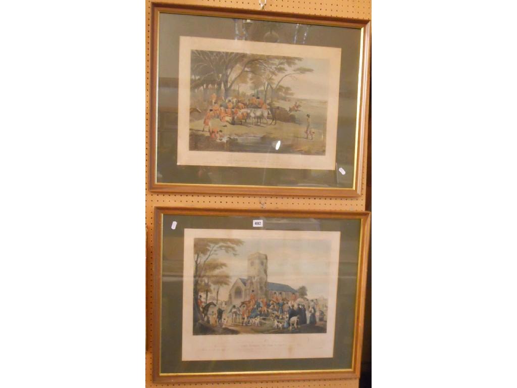 Appraisal: A pair of th century coloured aquatint engravings by I