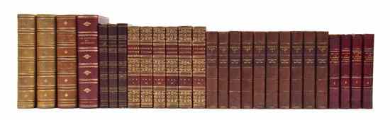 Appraisal: BINDINGS A group of volumes bound in varying shades of