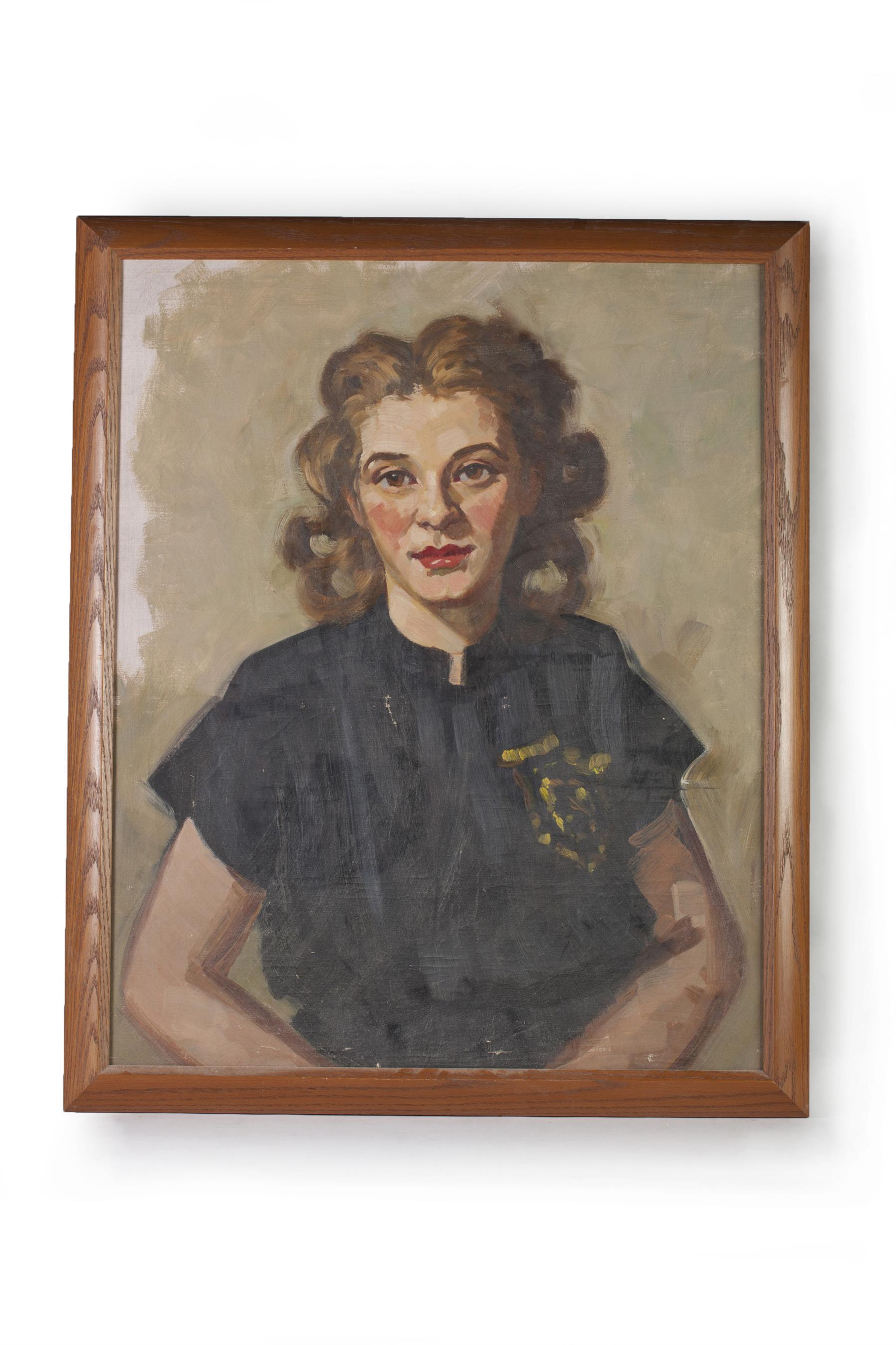 Appraisal: PORTRAIT OF A WOMAN ATTRIBUTED TO EMERSON BURKHART OHIO -