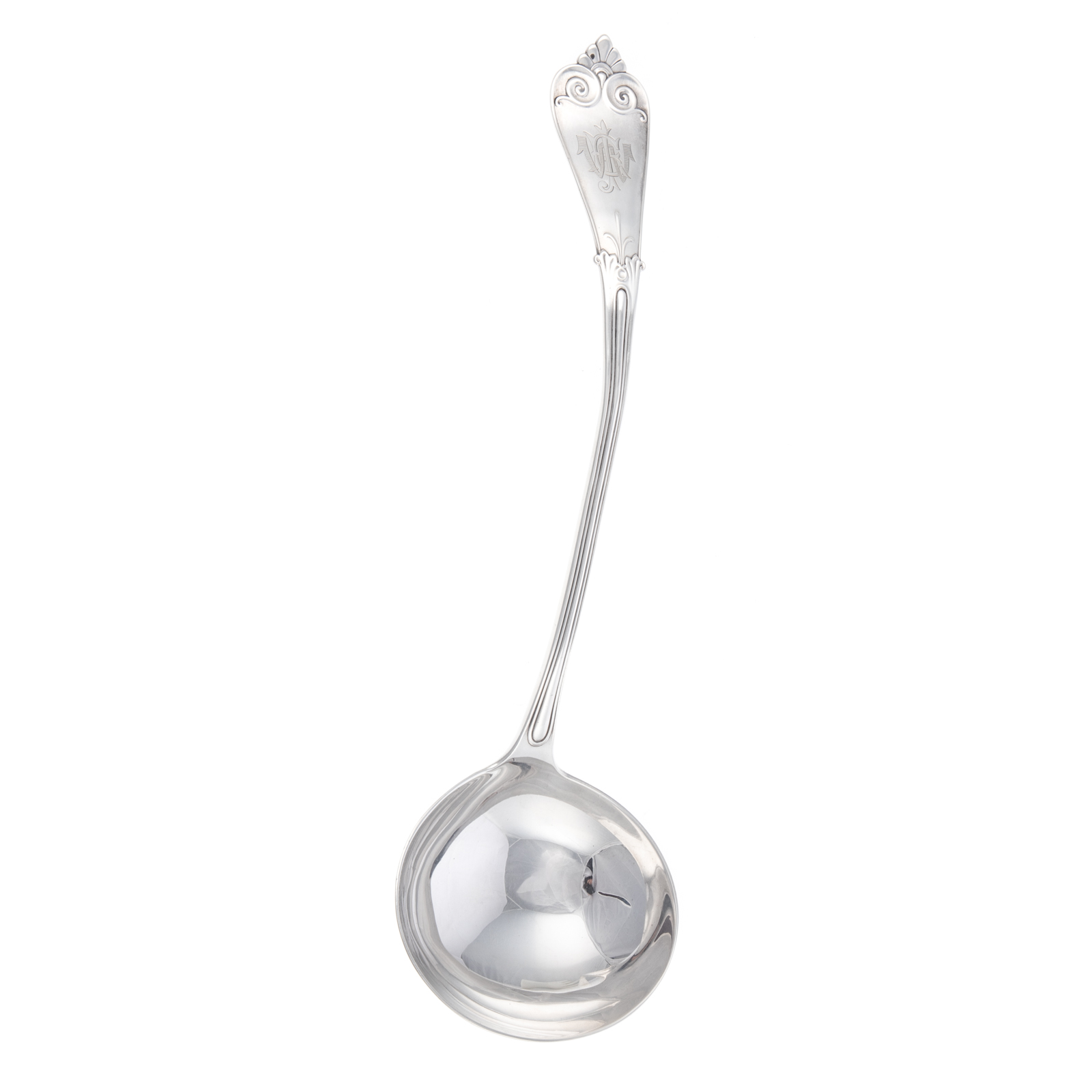 Appraisal: TIFFANY CO STERLING BEEKMAN SOUP PUNCH LADLE Monogrammed in L