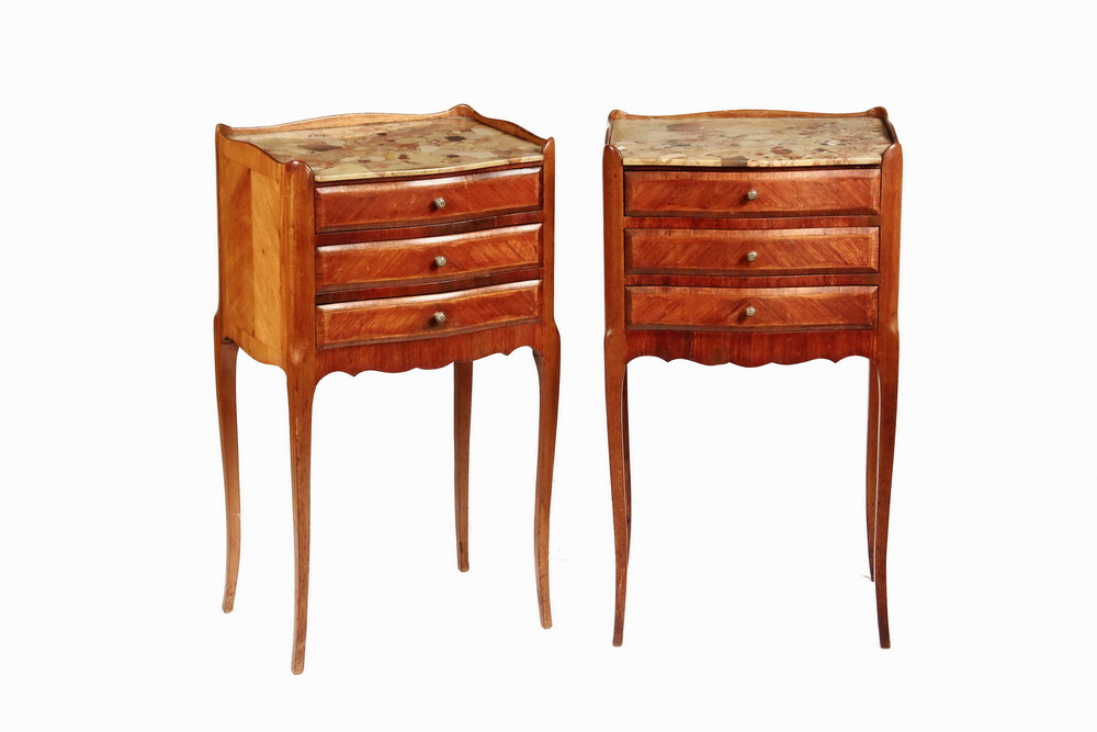 Appraisal: PAIR OF FRENCH STANDS - Louis XV Style Bedside Stands