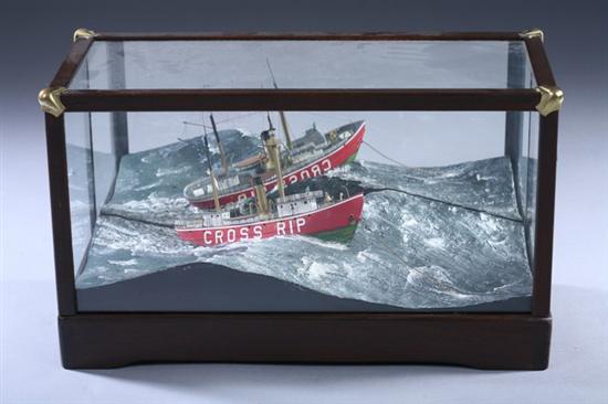 Appraisal: MODEL LIGHT SHIP DIORAMA The lightship Cross Rip Full model