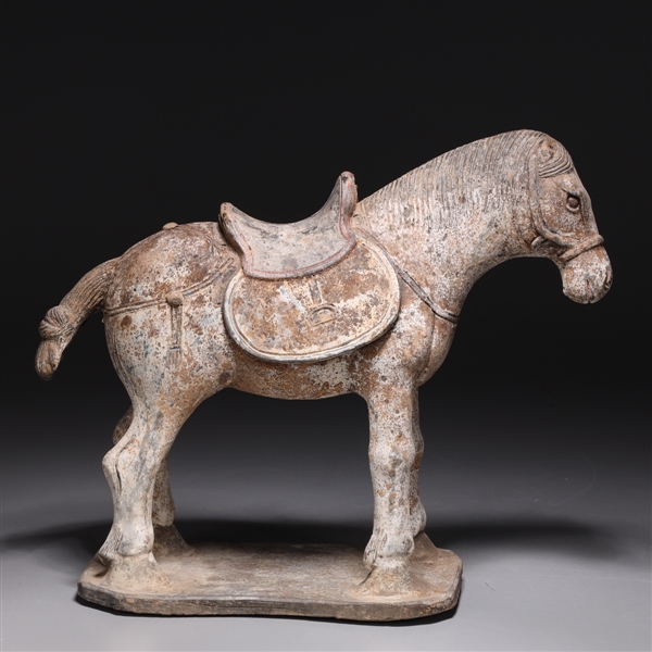 Appraisal: Chinese Yuan Dynasty pottery model of a horse some polychrome