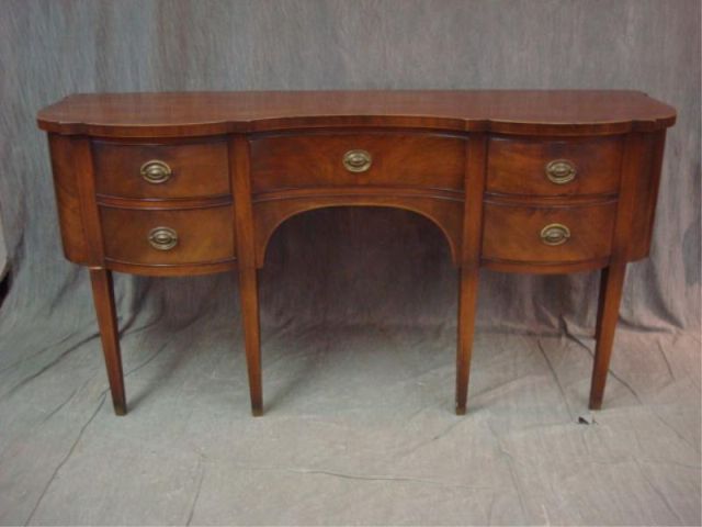 Appraisal: Mahogany Serpentine Front Sideboard From a Bronxville NY estate Dimensions