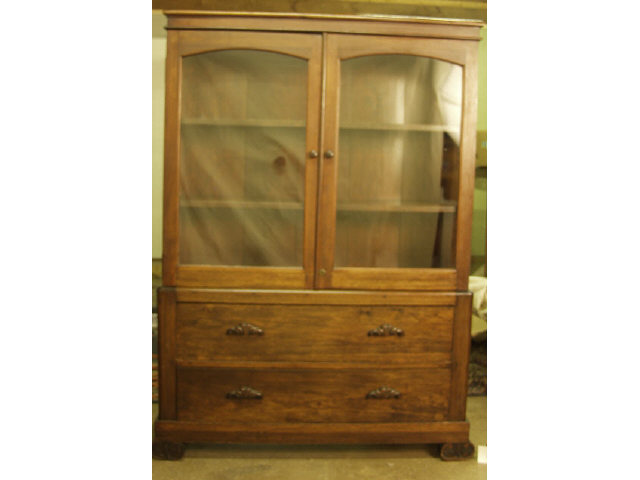 Appraisal: Two door over two drawer bookcase cabinet c with upper