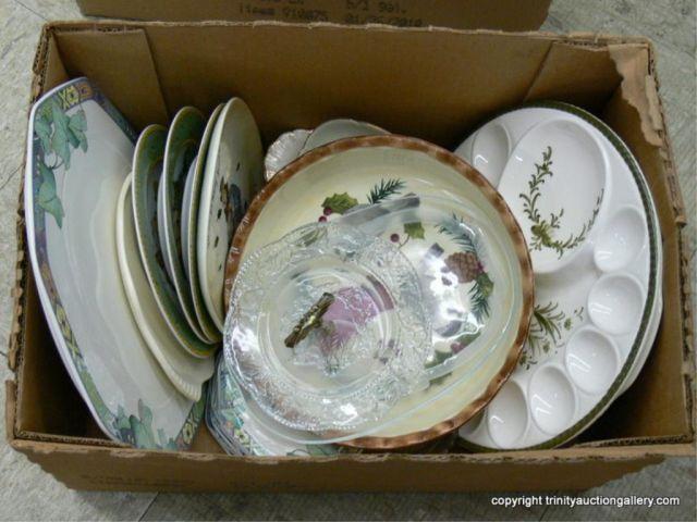 Appraisal: Serving Trays Plates Dishes Neat Kitchen Lot - large lot