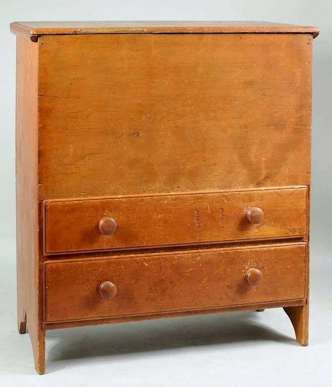 Appraisal: American Country Two Drawer Blanket Chest American country maple two