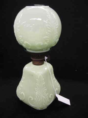 Appraisal: Victorian Art Glass Miniature Oil Lamp Oil Lamp swirl design