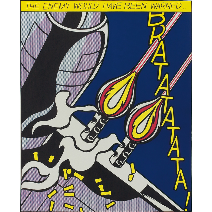 Appraisal: Roy Lichtenstein American - ''As I Opened Fire '' triptych