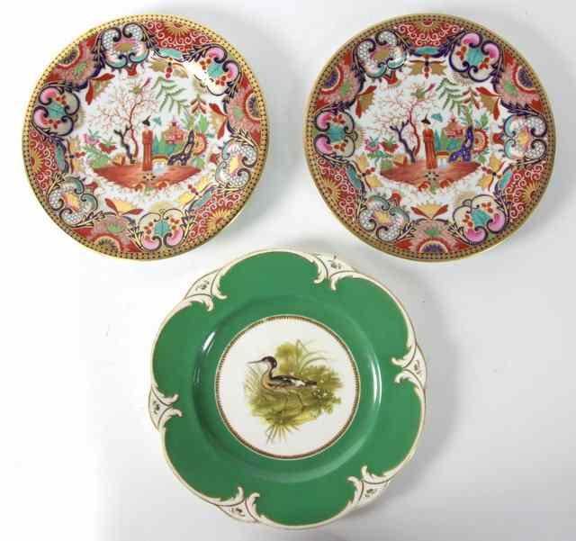 Appraisal: A pair of Flight Barr Barr Worcester dessert plates painted